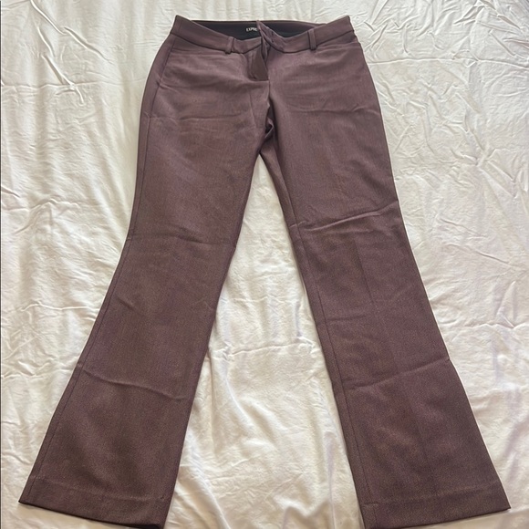Express Burgundy Textured Trousers - Picture 4 of 7